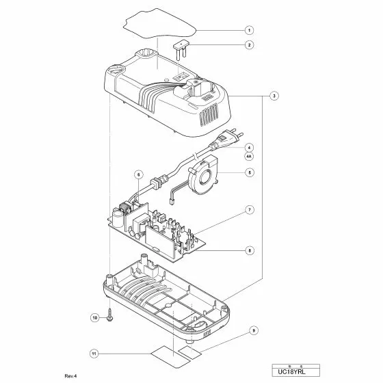 Hitachi UC18YRL Spare Parts List