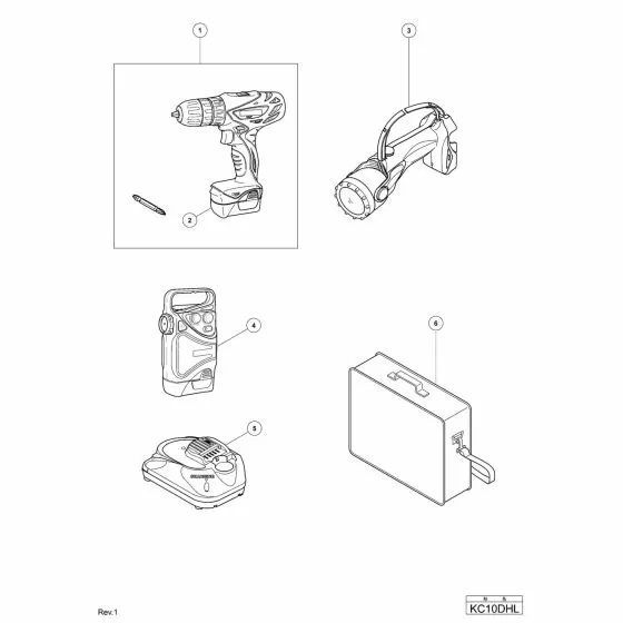 Hitachi KC10DHL Spare Parts List