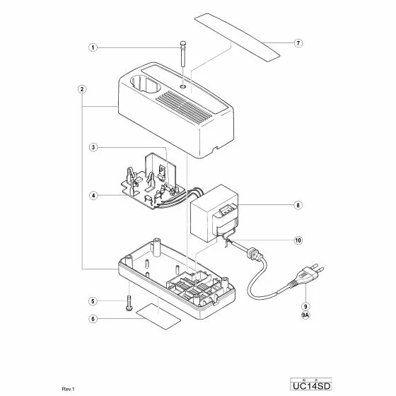 Hitachi UC14SD Spare Parts List