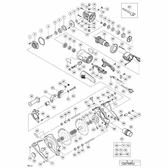 Hitachi CM7MRU Spare Parts List