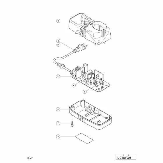 Hitachi UC18YGH Spare Parts List