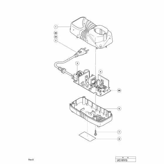 Hitachi UC18YG Spare Parts List