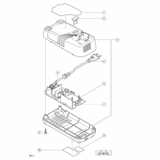 Hitachi UC18YGL Spare Parts List