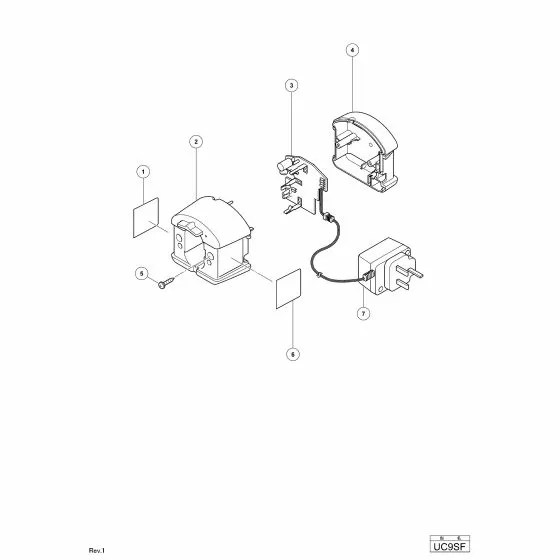 Hitachi UC9SF Spare Parts List