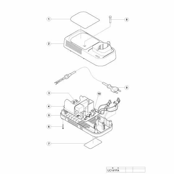 Hitachi UC14YFA Spare Parts List