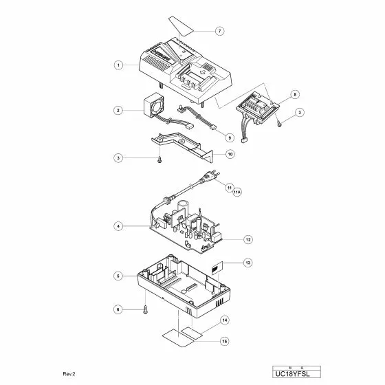 Hitachi UC18YFSL Spare Parts List