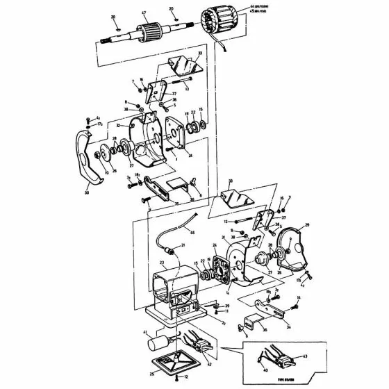 Black & Decker P7601 Spare Parts List Type: 1