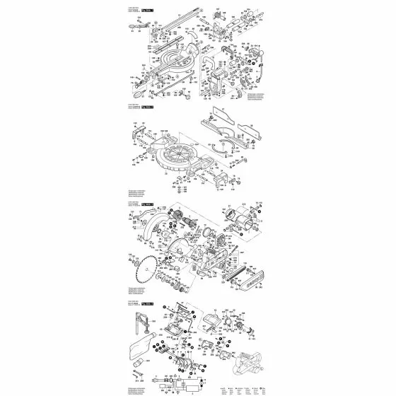 Bosch GCM 10 SD Spare Parts List Type: 0601B22542