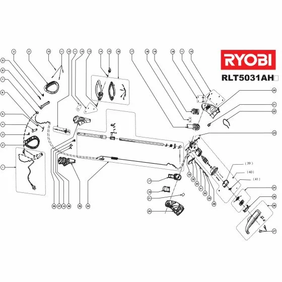 Ryobi ELT4235 HANDLE ELT3725/4235  90003001015 Spare Part