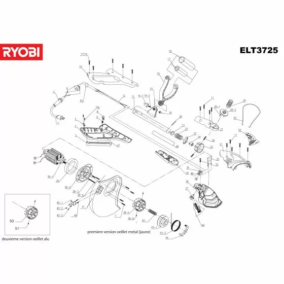 Ryobi ELT4235 GOUPILLE ELT3725/4235  8138800001 Spare Part