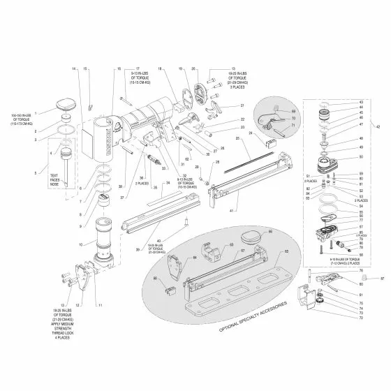 Bostitch 21671B-A-E Spare Parts List