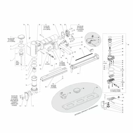 Bostitch 21680B-A-E Spare Parts List