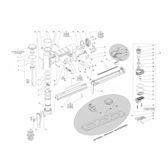 Bostitch 21680B-LN-E Spare Parts List