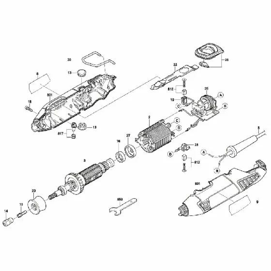 Dremel 4000 Brush Holder 2 610 003 434 Spare Part Type: F 013 400 054