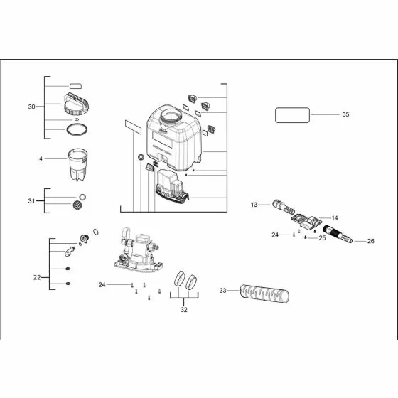 Buy A Milwaukee M18 BPFP-WST Spare part or Replacement part for Your Water Sprayer and Fix Your Machine Today