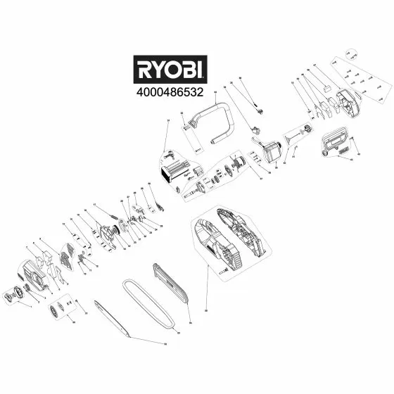 Buy A Ryobi RY18CSX30A Spare part or Replacement part for Your Chainsaw and Fix Your Machine Today