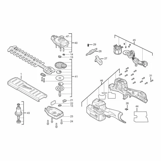 Buy A Milwaukee M12 FHT20 Spare part or Replacement part for Your Fuel Hedge Trimmer 20cm and Fix Your Machine Today