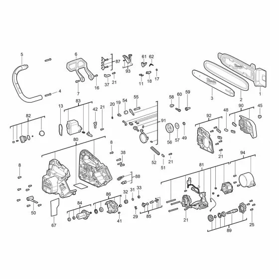 Buy A Milwaukee M18 FTHCHS35 Spare part or Replacement part for Your Top Handle Chainsaw 35CM and Fix Your Machine Today