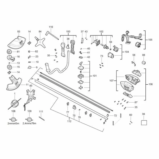 Buy A Milwaukee M18 FBCU Spare part or Replacement part for Your Fuel Brush Cutter and Fix Your Machine Today