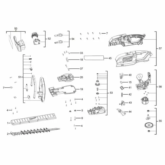 Buy A Milwaukee M18 FHET45 Spare part or Replacement part for Your Fuel Hedge Trimmer 45CM and Fix Your Machine Today