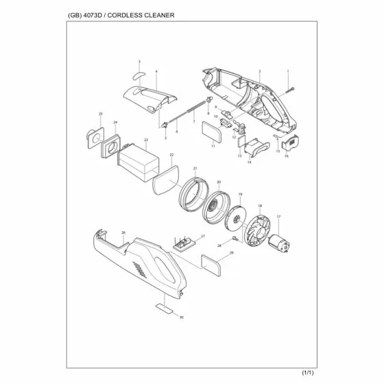 Buy A Makita 4073D *SPONGE SHEET 70-106 4013/93D 423287-1 Spare Part and Fix Your Cordless Vacuum Cleaner Today