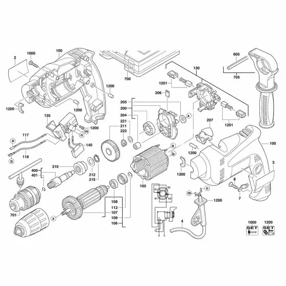 Buy A AEG SB2570  Spare part or Replacement part for Your Percussion Drill and Fix Your Machine Today