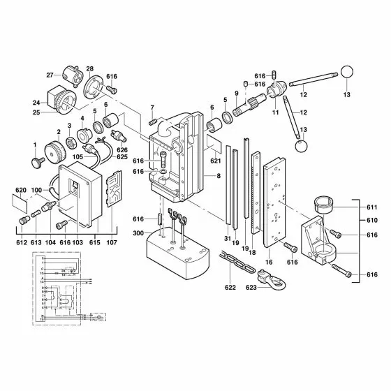 Milwaukee DH16/RS Spare Parts List Serial No 4000353727