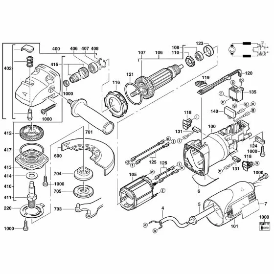 Buy A AEG WS8115M  Spare part or Replacement part for Your Angle Grinder and Fix Your Machine Today