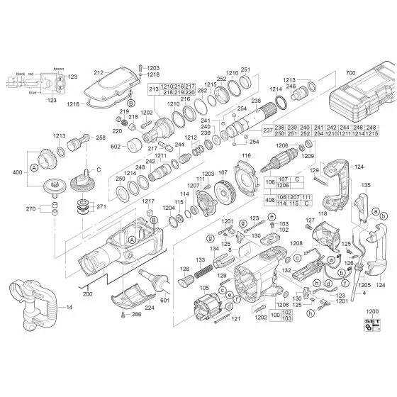 Milwaukee K950K Spare Parts List