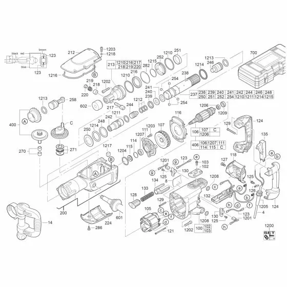 Milwaukee K950S Spare Parts List