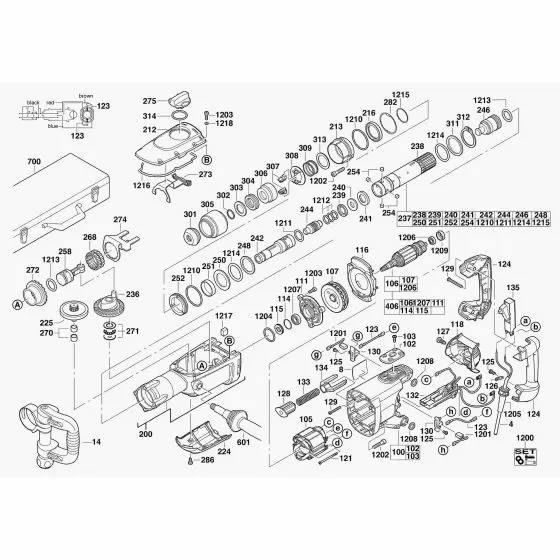 Buy A AEG PM10E  Spare part or Replacement part for Your SDS Hammer and Fix Your Machine Today