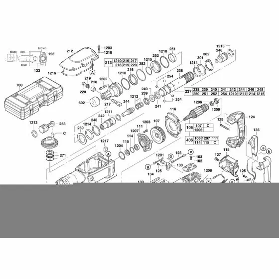 Milwaukee 5337-20 REPAIR KIT 4931432418 Spare Part