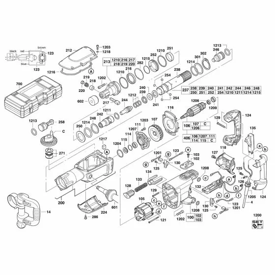 Milwaukee 5337-20 Spare Parts List