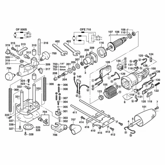 Buy A AEG OFE710  Spare part or Replacement part for Your Router and Fix Your Machine Today