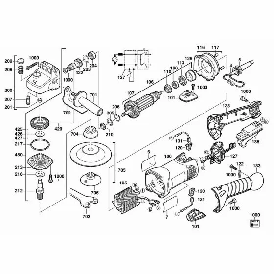 Buy A AEG SE12180  Spare part or Replacement part for Your Angle Grinder and Fix Your Machine Today