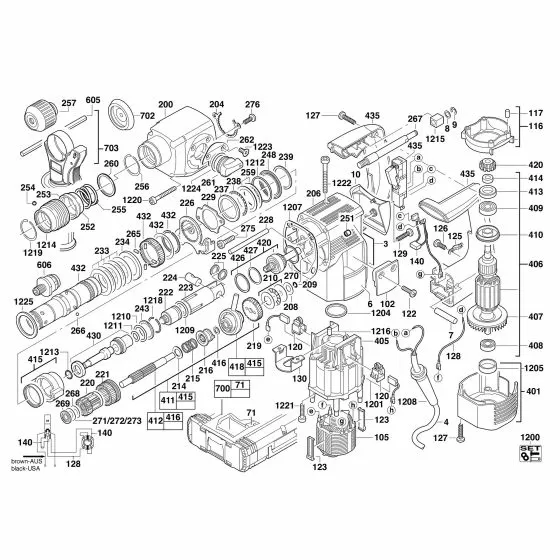 Milwaukee PLH32XE Spare Parts List