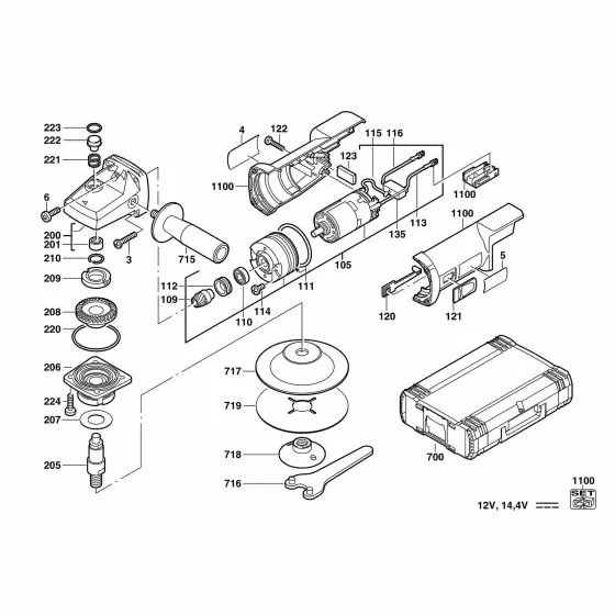 Milwaukee PAS14.4POWER PLU Spare Parts List