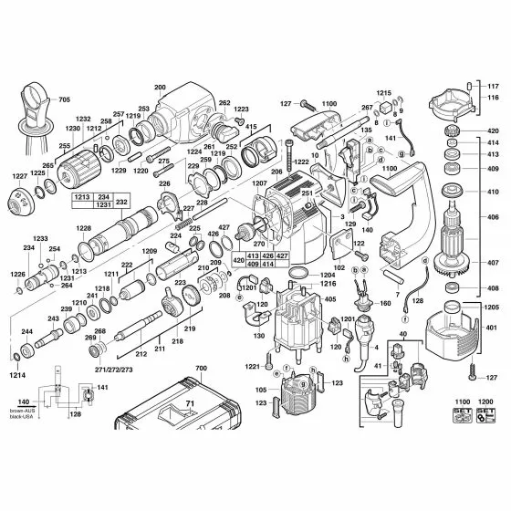 Milwaukee PCE3Q Spare Parts List