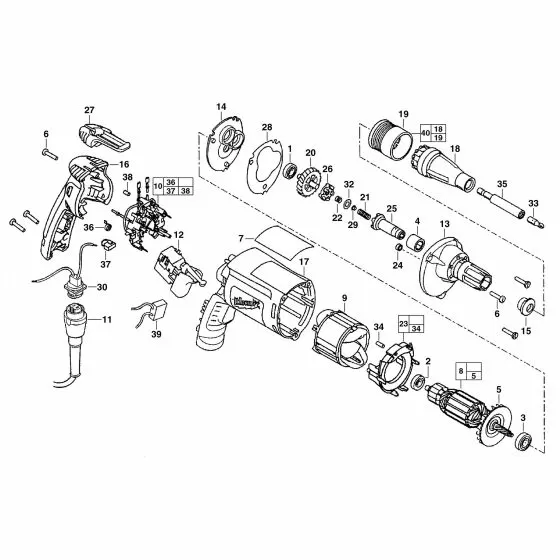 Milwaukee DWSE4000Q Spare Parts List