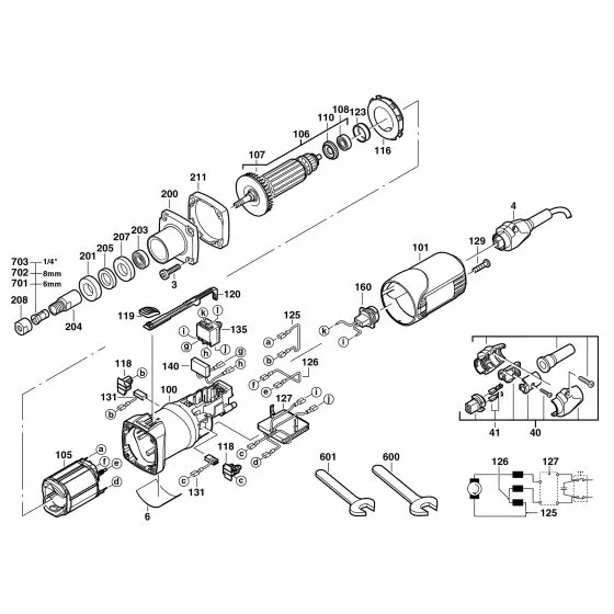 Milwaukee DG 30 E Spare Parts List Type: 4000385101