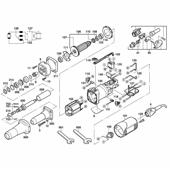 Milwaukee DGL 30 E Spare Parts List Type: 4000385121