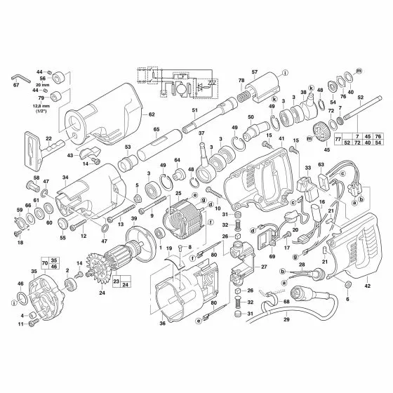 Milwaukee SSE1000SQ Spare Parts List