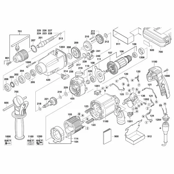 Milwaukee 5387-20 Spare Parts List