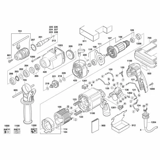 Milwaukee 5381-20 Spare Parts List