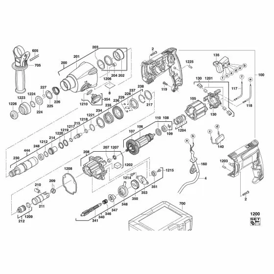 Buy A AEG BH24E  Spare part or Replacement part for Your Rotaty Hammer and Fix Your Machine Today