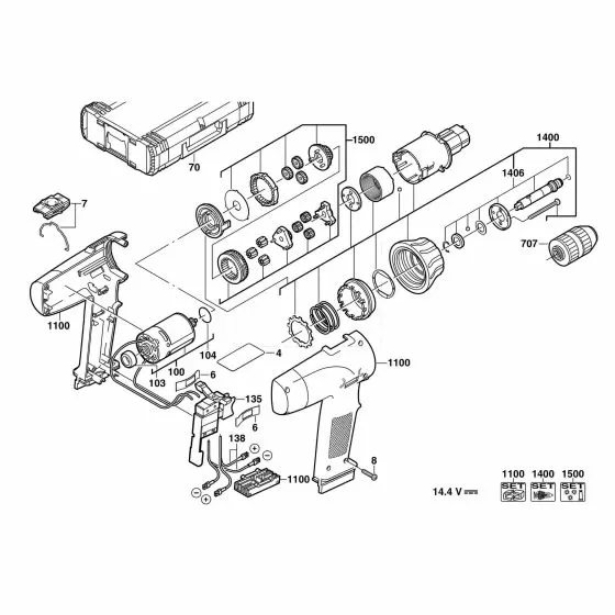 Buy A AEG B14T  Spare part or Replacement part for Your Cordless Drill and Fix Your Machine Today