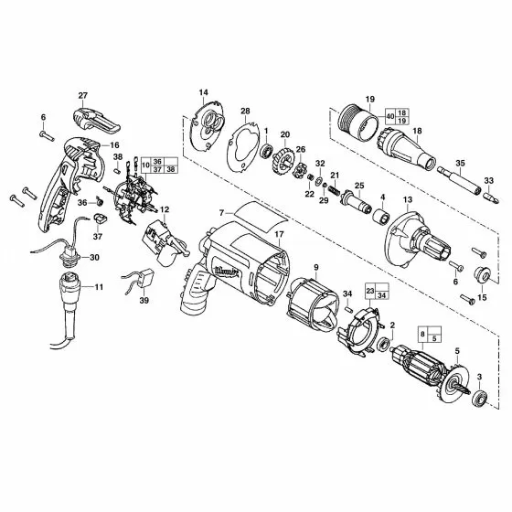 Milwaukee DWSE 4000 Q Spare Parts List Type: 4000752031