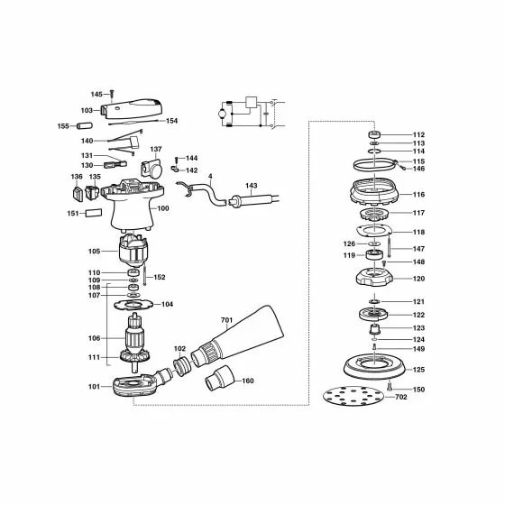 Milwaukee PRS125E Spare Parts List