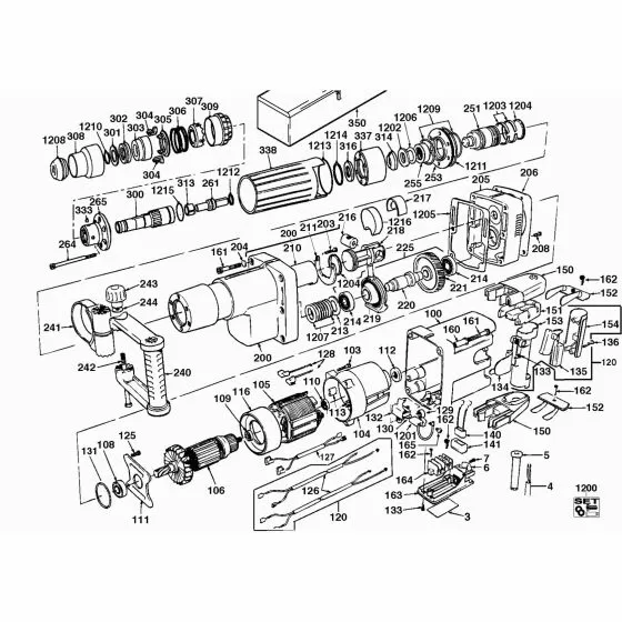 Milwaukee 1400K BRAEKER Spare Parts List