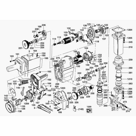 Milwaukee 5335 BRAEKER Spare Parts List